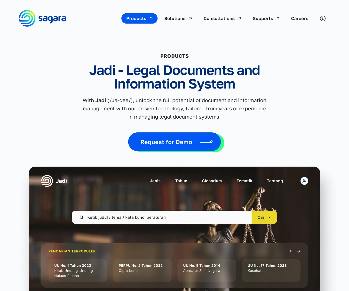 Sagara Website Redesign - Jadi App - by Dwan