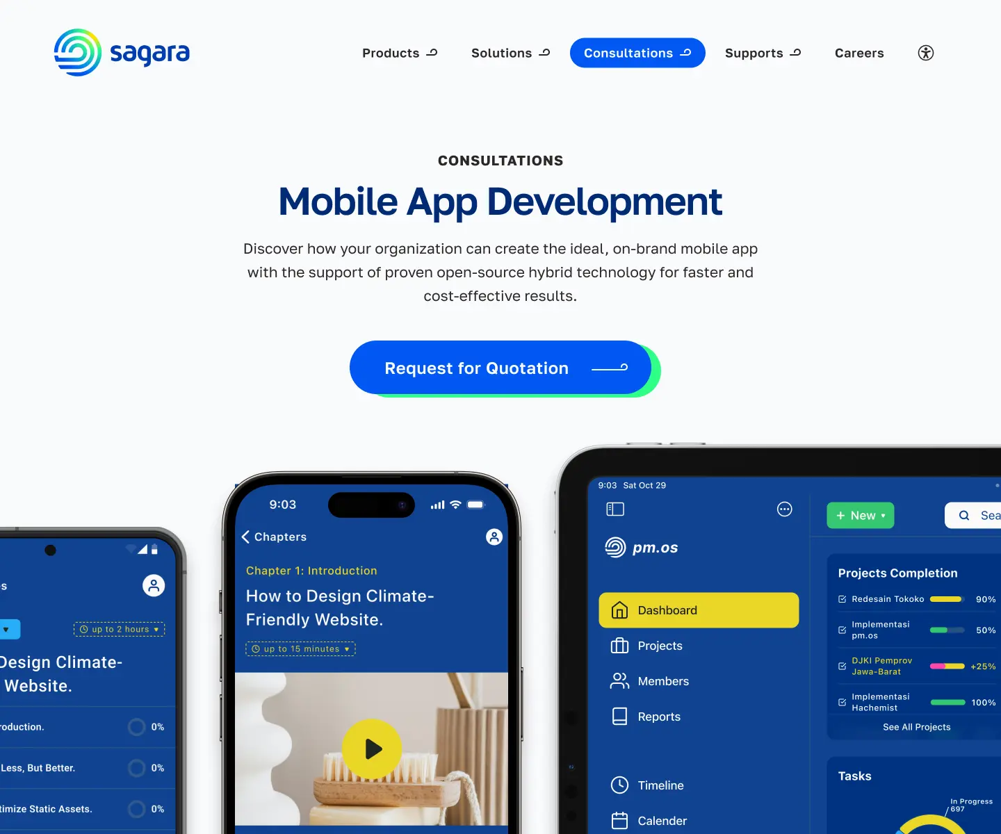 Sagara Website Redesign - Mobile App Solution - by Dwan